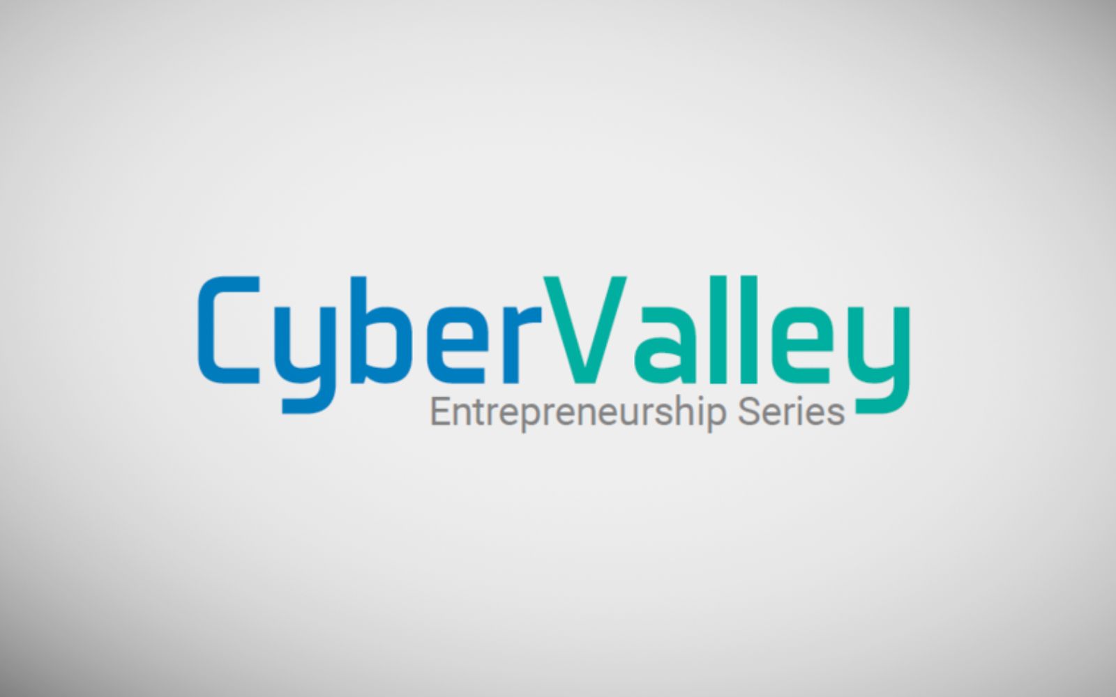 Textual logo of Entrepreneurship Series by Cyber Valley.