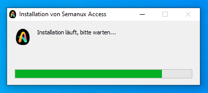 Installation window of Semanux Access